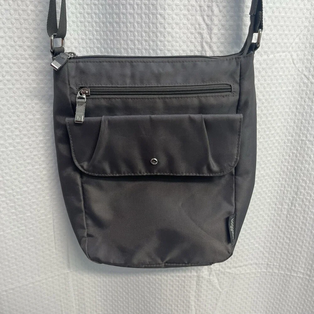 Baggallini Women’s Gray Nylon Travel‎ Utility Crossbody Bag Gorpcore
